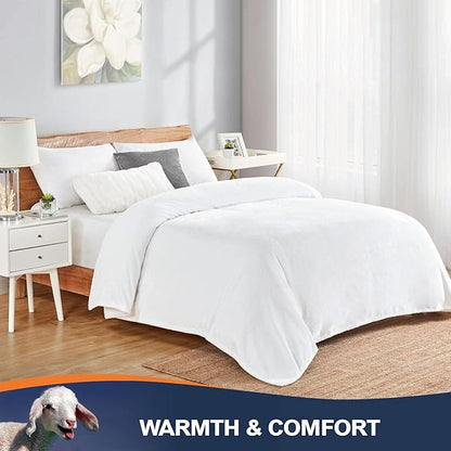 Walensee Fleece Blanket Plush Throw Fuzzy Lightweight (King Size 108x90 White) Super Soft Microfiber Flannel Blankets for Couch, Bed, Sofa Ultra Luxurious Warm and Cozy for All Seasons