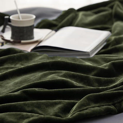 Bedsure GentleSoft Fleece Throw Blanket Olive Green - 300GSM Blankets for Couch, Sofa, Bed, Soft Lightweight Plush Cozy Throws for Toddlers, 50x60 inches