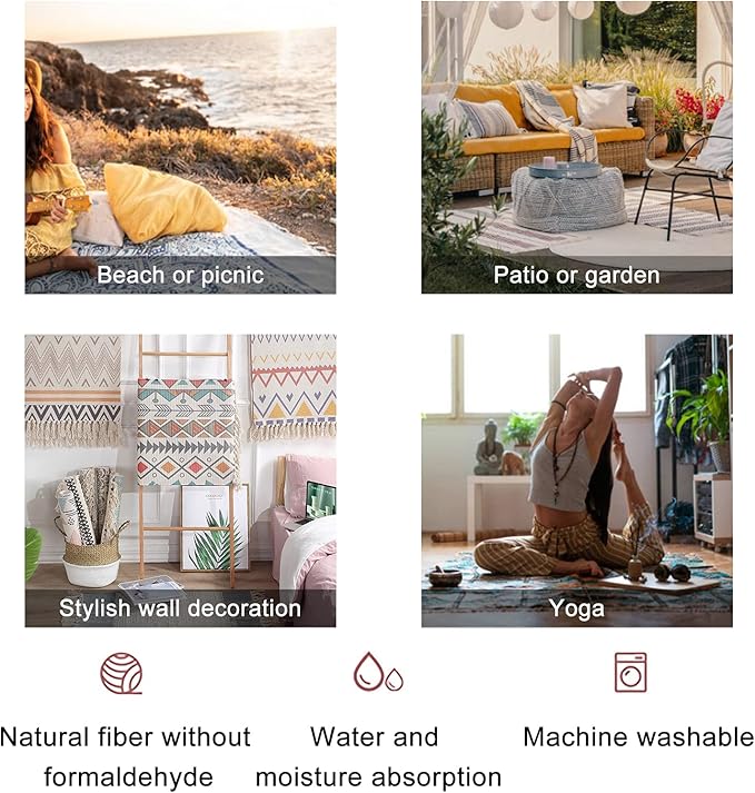 Round Rugs Bear Forest Bunny Rabbit Furry Animal Watercolor Flower Scandinavian Boho Area Rug Linen and Cotton Carpet Meditation Washable Hallway Runner Mat Accent for Bedroom Bathroom 3ft