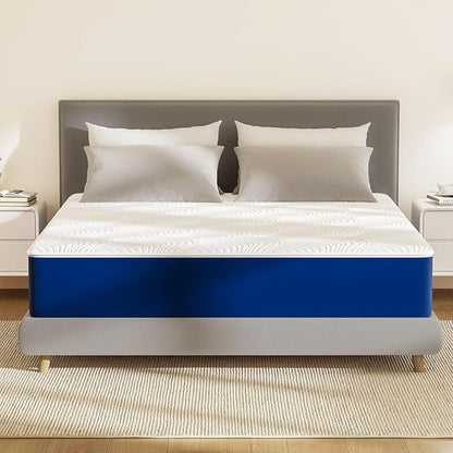 Swbvs Firm Queen Mattress, 10 Inch Cooling Memory Foam Queen Size Mattress with Removable Zippered Cover for Easy Cleaning, Pressure Relief & Firm Support