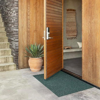 Strå Front Door mat, Indoor Outdoor Rug Waterproof, Scandinavian Home Decor, Fall Doormat, 2x3 Washable Rug - Green