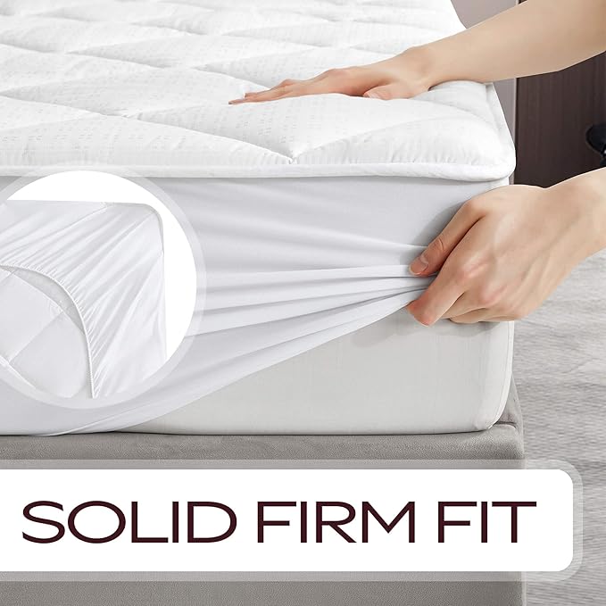 MAXI PortaCrib Size Mattress Pad - Luxurious Cotton Sateen Mattress Protector - Soft, Comfortable, and Breatheable Mattress Cover - Mattress Pad Protects Mattress from Dust, Dirt, Spills, and Stains
