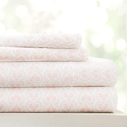 Linen Market 3 Piece Twin Bedding Sheet Set (Pink Classic) - Sleep Better Than Ever with These Ultra-Soft & Cooling Bed Sheets for Your Twin Size Bed - Deep Pocket Fits 16" Mattress