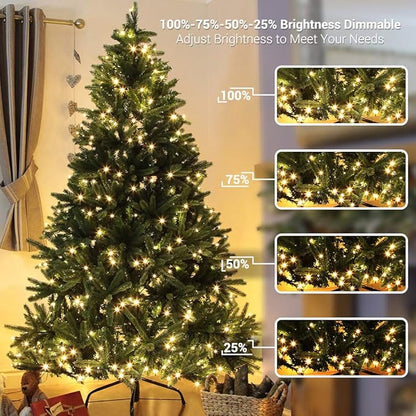 Brizled Christmas Tree Lights, 2 Pack 65.67ft 200 LED Color Changing Christmas String Lights with Remote, 11 Modes Warm White & Multicolor Xmas Light Connectable Light String for Xmas Tree Home Party