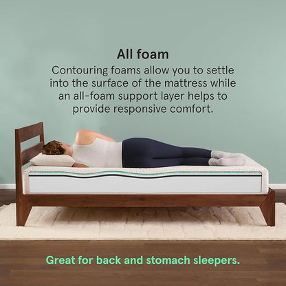 Kin By Tuft & Needle Medium Firm 10" Full Adaptive Foam Mattress in a Box, Cooling Pressure Relief, Balanced Support, 100 Night Trial, Fiberglass-Free, CertiPUR-US, 10-Year Limited Warranty