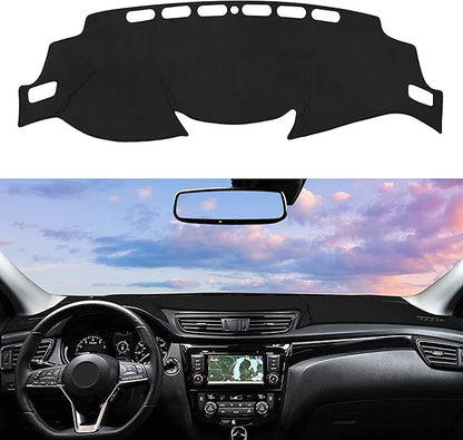 Dashboard Cover Mat Custom Fit for Nissan Rogue 2014-2020 Dash Cover Nonslip Dash Mat Protector Sunshade No Glare Black