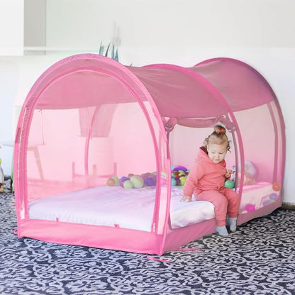 LEEDOR Bed Tent Dream Tents Bed Canopy Shelter Cabin Indoor Privacy Warm Breathable Pop Up Twin/Full/Queen for Kids and Adult Patent Pending(Mattress Not Included)