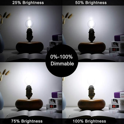 LiteHistory Dimmable e12 led Bulb g16.5 led Light Bulbs g16 Candelabra Bulbs 4W=40W Edison Bulb Daylight 5000K 400lm ac120v g50 Globe Light Bulbs for Chandelier,Vanity,Ceiling Fan Light Bulbs 6Pack