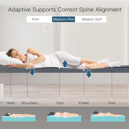 Airensky 4 Inch Memory Foam Mattress Topper, Cooling Gel Infused High Density King (76"x80") Topper with Removable Skin-Friendly Cover, Bed Topper for Pressure Relief Back Pain, CertiPUR-US Certified