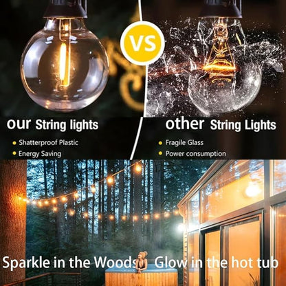 Lampat String Lights, LED 100 Light Bulbs, 100Ft G40 Globe String Lights with Bulbs-UL Listd for Indoor/Outdoor Commercial Decor