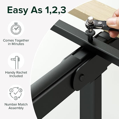 Zinus Joseph 10 Inch Platform Bed Frame, Wood Slat Support, No Box Spring Needed, Eco Friendly WonderBox(TM) Packaging, Easy Assembly, Black, Twin