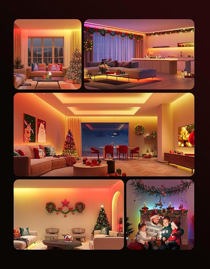 Govee LED Strip Lights RGBIC, 16.4ft Bluetooth Color Changing LED Lights with Segmented App Control, Smart LED Strip Color Picking, Music Sync LED Lights for Bedroom, Living Room, Party, Christmas