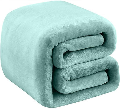 Fleece Blankets for All Season - Premium Lightweight Anti-Static Throw for Travel Size Bed Extra Soft Brush Fabric Warm Sofa Thermal Blanket 51" x 60"(Sage Green)