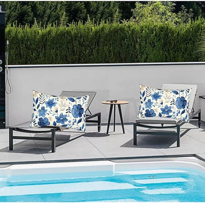 Outdoor Pillows Blue Pillow Covers 28x35 Inch Set of 2 Throw Pillow Covers, Scandinavian Throw Pillows, Lumbar Pillows Cushion Covers Decorative Pillow Covers for Couch Garden Patio Furniture J334