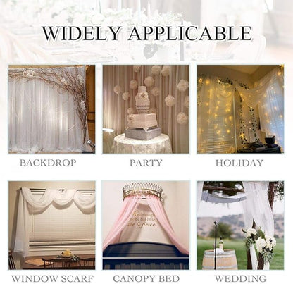 RYB HOME Sheer Curtains Scarf - Long Windows Valance for Living Room Home Decoration for Canopy Bed Ceremony Backdrop Outdoor Indoor Decor, 60 x 216 inches Long Each, 2 Panels, Navy Blue