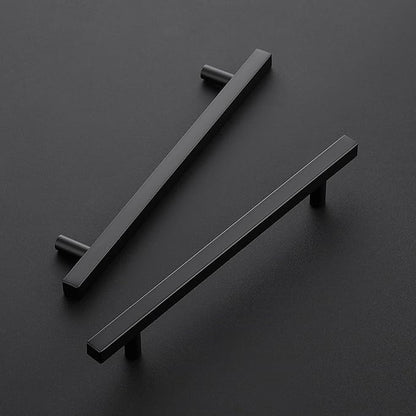Ravinte Cabinet Handles 25 Pack - 6-3/10 Inch Matte Black Square Pulls, 8-4/5 Inch Overall Length for Kitchen Hardware and Drawers