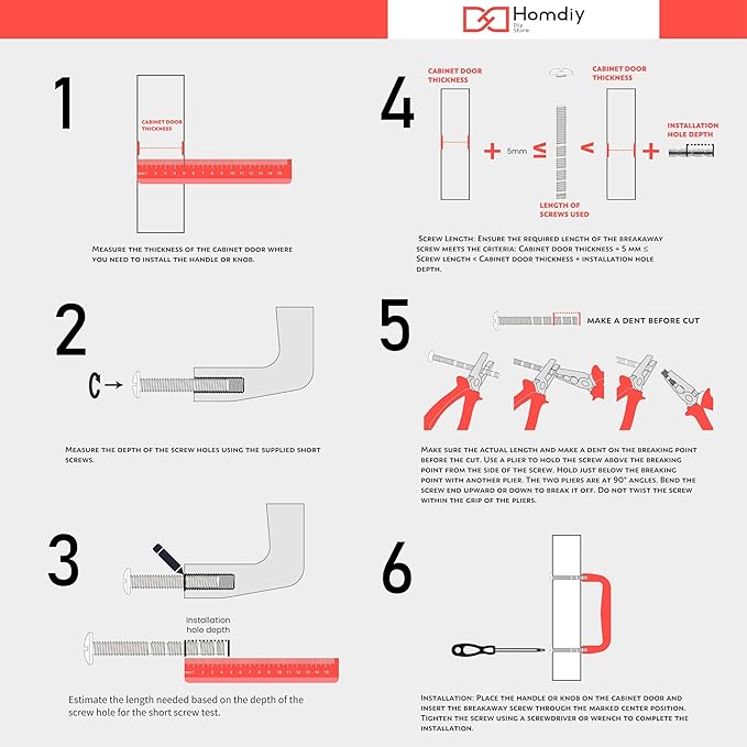 homdiy 10 Pack Adjustable Brushed Brass Cabinet Pulls 2" to 8.8" (51-224mm) Adjustable Hole Distance Drawer Pulls