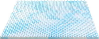 ZINUS 1.5 Inch Swirl Gel Cooling Memory Foam Mattress Topper, Smaller, More Convenient WonderBox Packaging, Cooling, Airflow Design, CertiPUR-US Certified, Queen