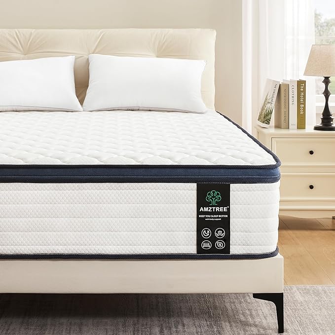 Full Size Mattress 10 Inch Full Mattress in a Box - Memory Foam & Pocket Springs, Pressure Relief, Medium Firm Comfort, Motion Isolation, Ideal for All Sleep Positions, CertiPUR-US Certified
