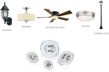 4" PCB Size 4000K Dimmable LED Light Engine 5.39" Overall Size, 17W 1200LM 120V CRI90, Retrofit Light Kit for Ceiling Fan, Pendant, Lantern Garden，Ceiling Flush， UL/ES/JA8