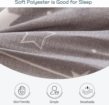 MAXYOYO Grey Constellation Futon Mattress, Twin Size Japanese Floor Mattress Quilted Bed Mattress Topper, Extra Thick Folding Sleeping Pad Breathable Guest Bed for Camping Couch