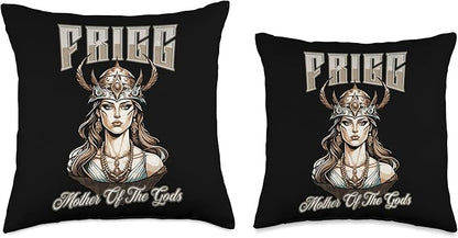 Nordic Vikings Legends Old Norse Mythology Gods Frigg Nordic Scandinavian Legends Old Norse Mythology Gods Throw Pillow, 16x16, Multicolor