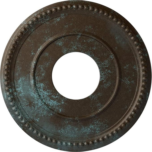 Ekena Millwork Bradford Ceiling Medallion, Bronze Blue Patina