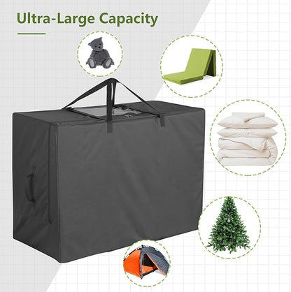 Cuddly Nest Folding Mattress Storage Bag - Heavy Duty Carry Case for Tri-Fold Guest Bed (Fits 4" Full Mattress, Black)