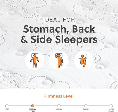 Signature Design by Ashley King Size Chime 10 Inch Medium Firm Hybrid Mattress with Cooling Gel Memory Foam for Pressure Relief, Fiberglass Free, Mattress In A Box
