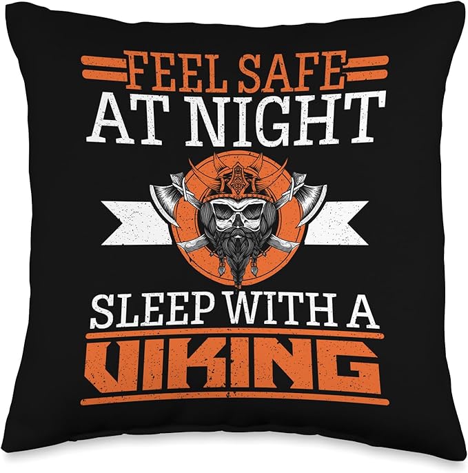 Feel Safe At Night Sleep With A Viking Scandinavian Throw Pillow