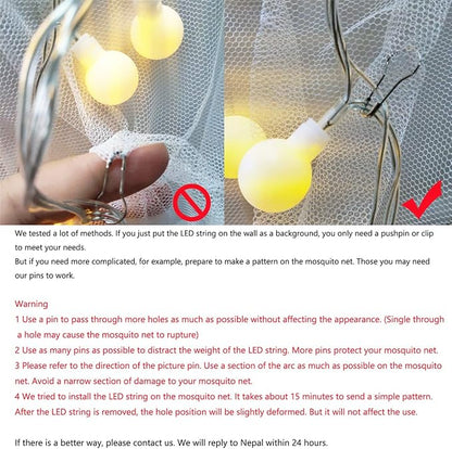 Bed Canopy with Lights,Mosquito Net Bed Canopy for Girls Canopy Bed Curtains Full Queen Size from Ceiling,Dome Mosquito Netting Bed Tent Twin Girls Princess Canopy King Bed Decor