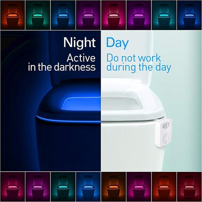 ZEZHOU Toilet Light 2 Pack - 16 Color LED Toilet Bowl Light Motion Activated Light Sensor Bathroom Night Light, Unique Cool Funny Gadgets Gifts Idea for Men Boy Teen Kids Dad