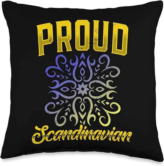 Proud Scandinavian Nordic Scandinavia Scandinavic Roots Throw Pillow
