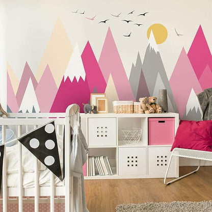 Matika - Children's Wall Sticker - Giant Scandinavian Mountains - H120 x L180 cm