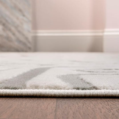 JONATHAN Y Graphic Lines High-Low Indoor Area Rug 8X10 White/Light Gray, Alcina Modern Scandinavian for Living Room, Bedroom, Kitchen, Easy-Cleaning, High Traffic, Pet-Friendly Non-Shedding SND102C-8