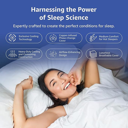 ROOST SLEEP 14-Inch Twin Mattress with Medium Firm Support, CertiPUR-US Certified, Copper Smart Thermic Cooling Gel Memory Foam for Hot Sleepers, Made in USA