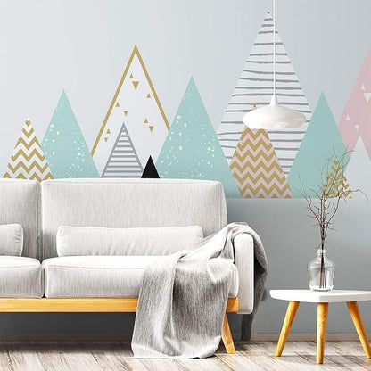 Children's Wall Stickers – Baby Room Decoration – Children's Wall Stickers – Scandinavian Wall Sticker – Giant Scandinavian Mountains Atlas – Height 80 x Length 135 cm