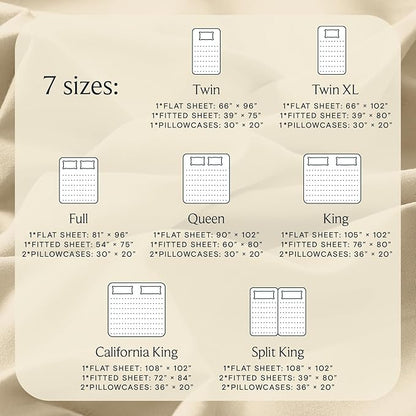 LuxClub Twin Sheets - Soft Kids Bed Sheets, 3 PC Deep Pockets Wrinkle Free Fitted Sheets Machine Washable Hotel Bedding Silky Soft Cream