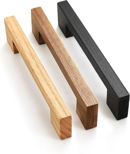 Walnut Square 5 in 6 pcs Wooden Drawer Pulls Handle pulls for cabinets Kitchen Cabinet Drawer pulls Cabinet Door Pull