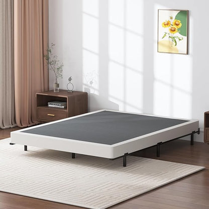 Box Spring Full - 3 Inch Heavy Duty Low Profile Metal Box Springs for Full Bed, Mattress Foundation, Easy Assembly,Easy Clean Cover