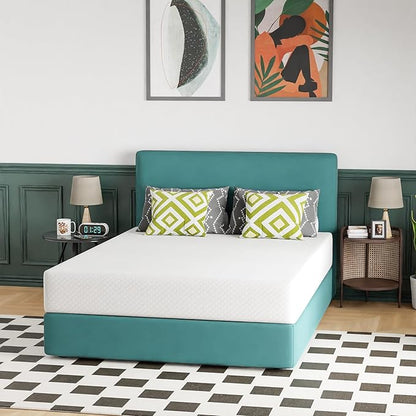 FDW | 10 Inch Queen Mattress | Medium Firm | Gel Memory Foam Mattress | White | Bed in a Box, CertiPUR-US Certified | Pressure Relief, Cooling Ventilated Foam | Washable Removable Cover