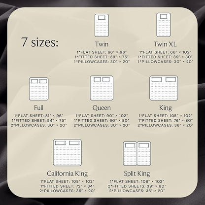 LuxClub 4 PC King Sheet Set, Breathable Luxury Bed Sheets, Deep Pockets Wrinkle Free Cooling Bed Sheets Machine Washable Hotel Bedding Silky Soft - Black King
