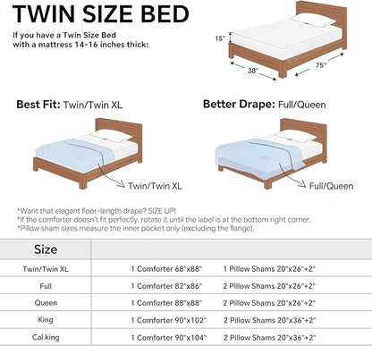 BEDELITE Fleece Twin Comforter Set -Super Soft & Warm Fluffy Hot Chotolate Bedding, Luxury Fuzzy Heavy Bed Set for Winter with 1 Pillow case