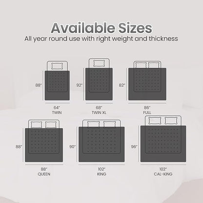 Utopia Bedding Comforter Duvet Insert, Quilted Comforter with Corner Tabs, Box Stitched Down Alternative Comforters King Size (Black)