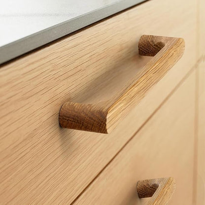 Burlywood Round 7-1/2in 4 pcs Wooden Drawer Pulls Handle pulls for cabinets Kitchen Cabinet Drawer pulls Cabinet Door Pull