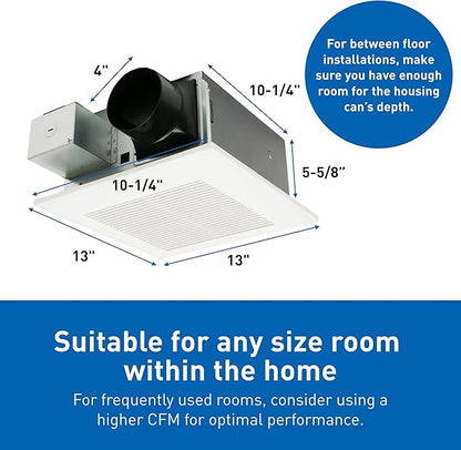 Panasonic WhisperFit Retrofit Ceiling Mount Bathroom Exhaust Fan, 50-80-110 CFM, FV-0511VF1