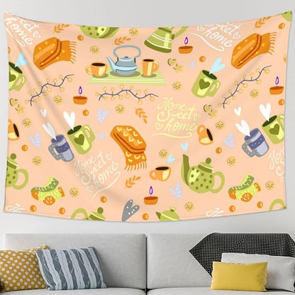Pevtufa Tapestry 90x60in Scandinavian Style Hygge Print Tapestries For Bedroom Living Room Dorm Decor