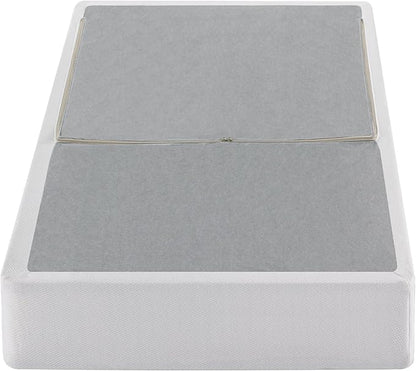 ZINUS No Assembly Metal Box Spring 9 Inch White Mattress Foundation, Sturdy Metal Structure, Twin