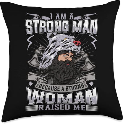 Viking Scandinavian Design Vikings Culture Design Throw Pillow