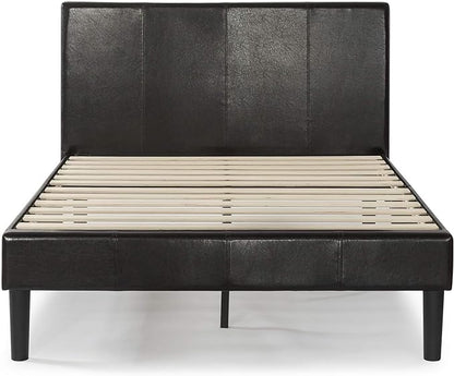 ZINUS Gerard Faux Leather Upholstered Platform Bed Frame, Mattress Foundation, Wood Slat Support, No Box Spring Needed, Easy Assembly, California King